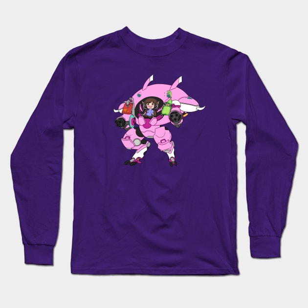 Umaru - Gremlin D.Va Mecha Mashup! Long Sleeve T-Shirt by hiwattart